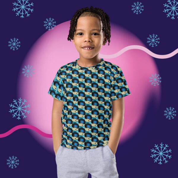 Children's Winter Monkey all over print t-shirt