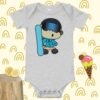 Winter Monkey baby short sleeve one piece - Image 3