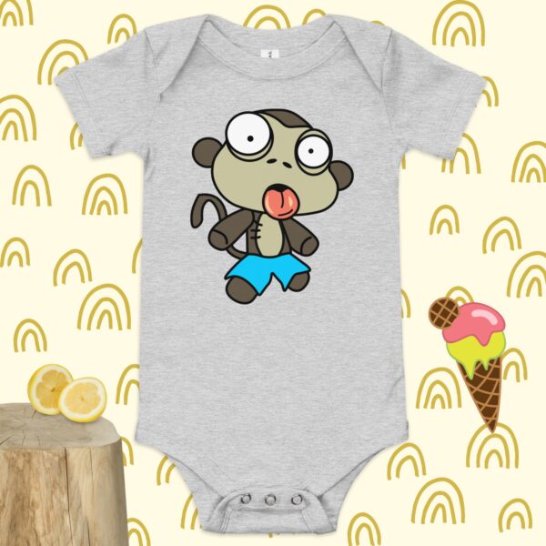 Cheeky Monkey baby short sleeve one piece