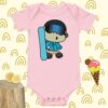 Winter Monkey baby short sleeve one piece - Image 5